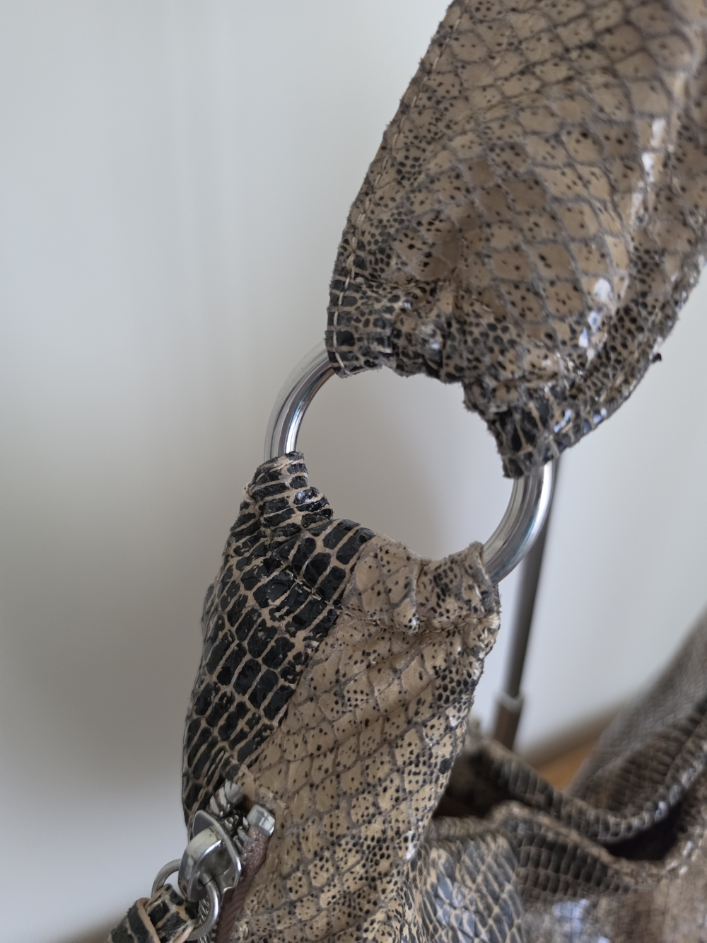 Hobo Leather Gabor Handbag - Python - Picture 3 of 6